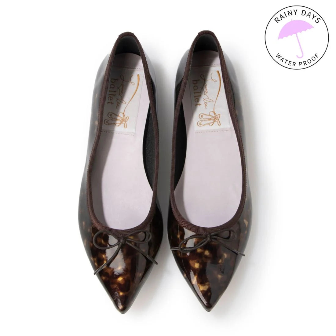 日本製 [23AW] Launa lea ballet RainyDay 尖頭芭蕾舞鞋 (RB4402A) (Brown E/C)