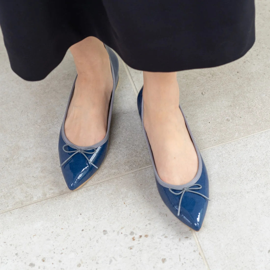 日本製 [23AW] Launa lea ballet RainyDay 尖頭跟芭蕾舞鞋 (RB9402A) (藍色 E/C)（ブルーE/C）