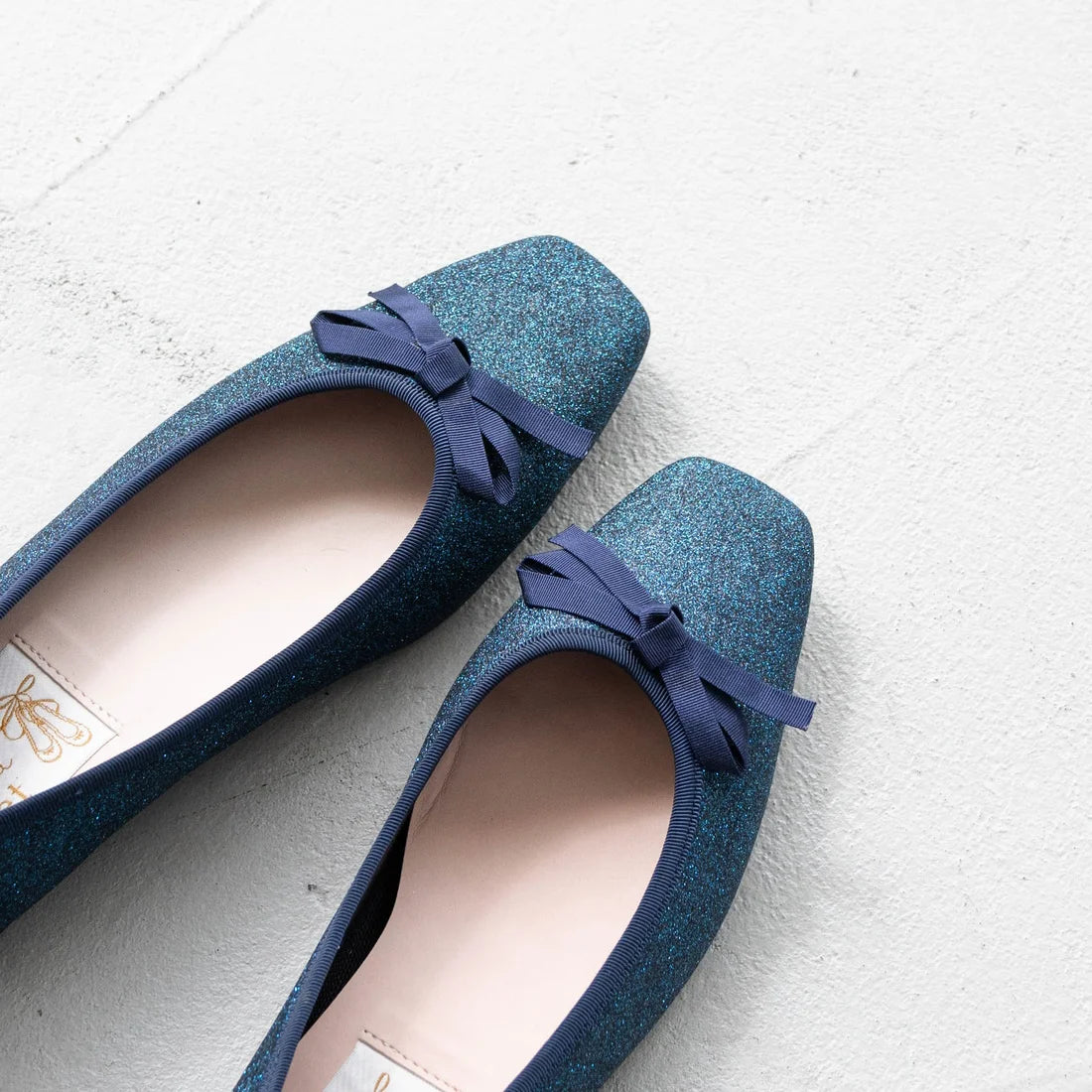 日本製 Launa lea芭蕾舞閃光方頭芭蕾舞鞋(B7606A)( Blue Z)