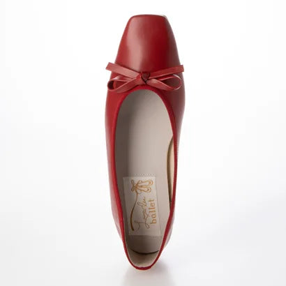 日本製 Launa lea 方頭芭蕾晴雨鞋 ( RB7003A ) (紅色/Red)