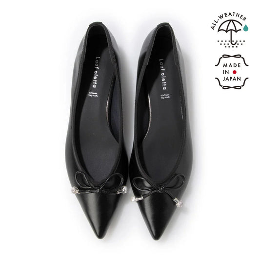 日本製 Lauf Oletta [All Weather] 全天候尖頭珍珠芭蕾舞鞋 (LRH101 Black) (黑色)
