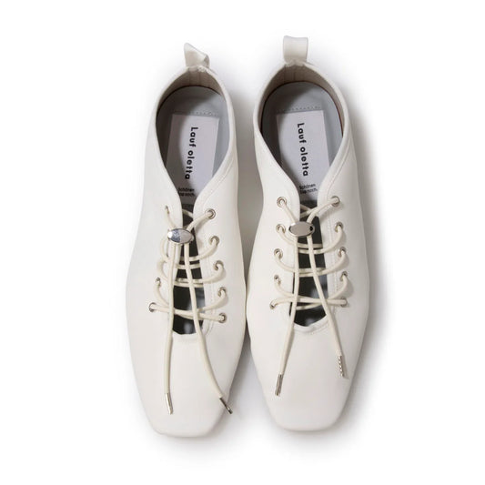 日本製 Lauf Oletta [All Weather] 全天候柔軟繫帶芭蕾鞋 (LRH106 WHITE) (白色)