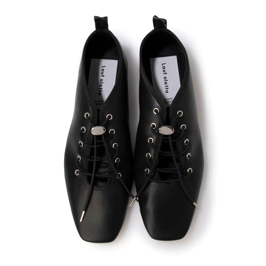 日本製 Lauf Oletta [All Weather] 全天候柔軟繫帶芭蕾鞋 (LRH106 BLACK) (黑色)