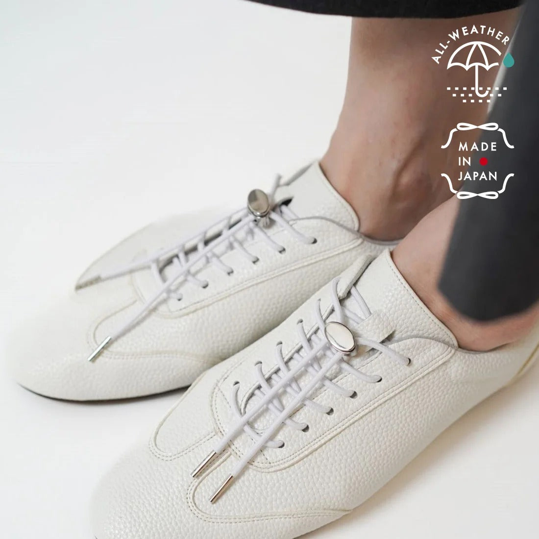 日本製 Lauf Oletta [All Weather] 全天候柔軟繫帶芭蕾鞋 (LRH105 WHITE) (白色)