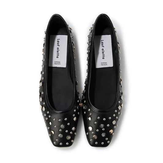 Lauf Oletta 鉚釘芭蕾舞鞋 (L112 BLACK) (黑色)