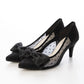 日本製 Launa Lea 7cm 水鑽緞帶薄紗高跟鞋 (0594) (黑色Z / Black Z)